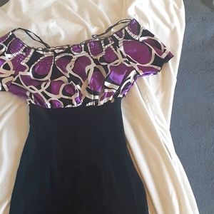 Black and purple dress. Stretchy small/medium